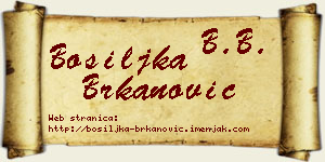 Bosiljka Brkanović vizit kartica